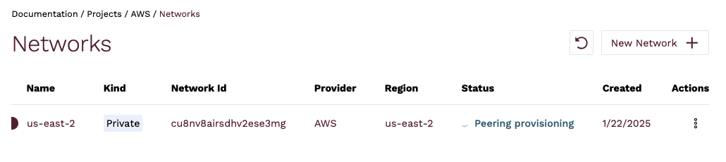 Peering provisioning