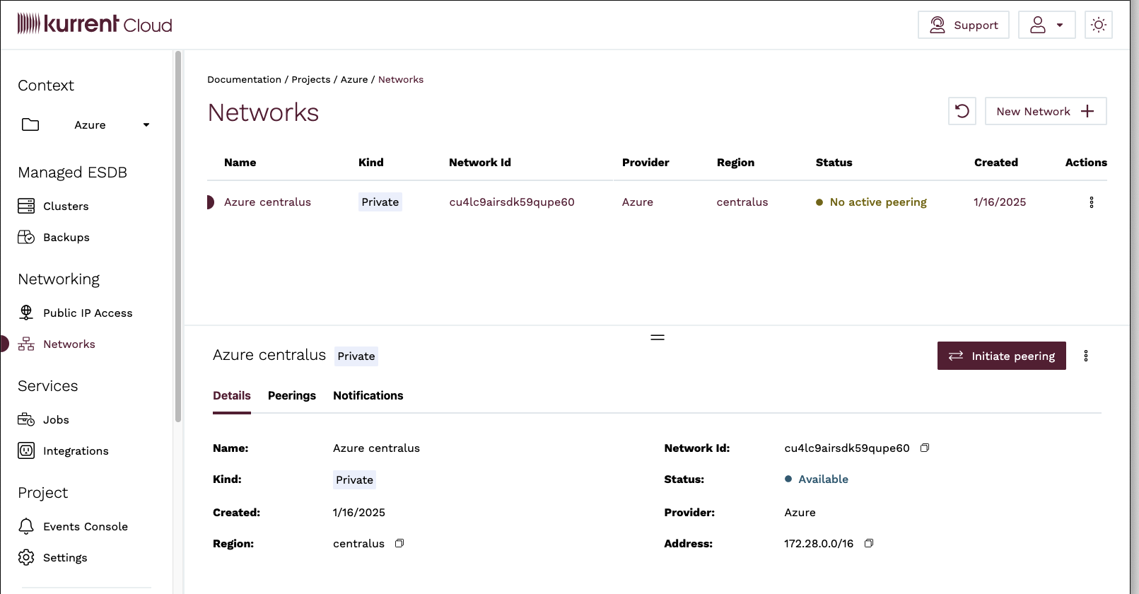 Network status