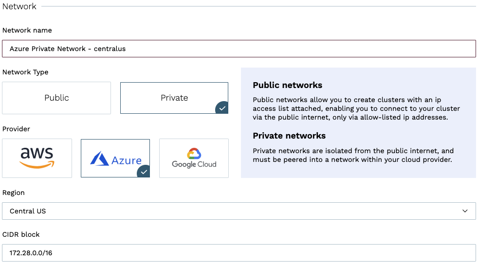 Create a network