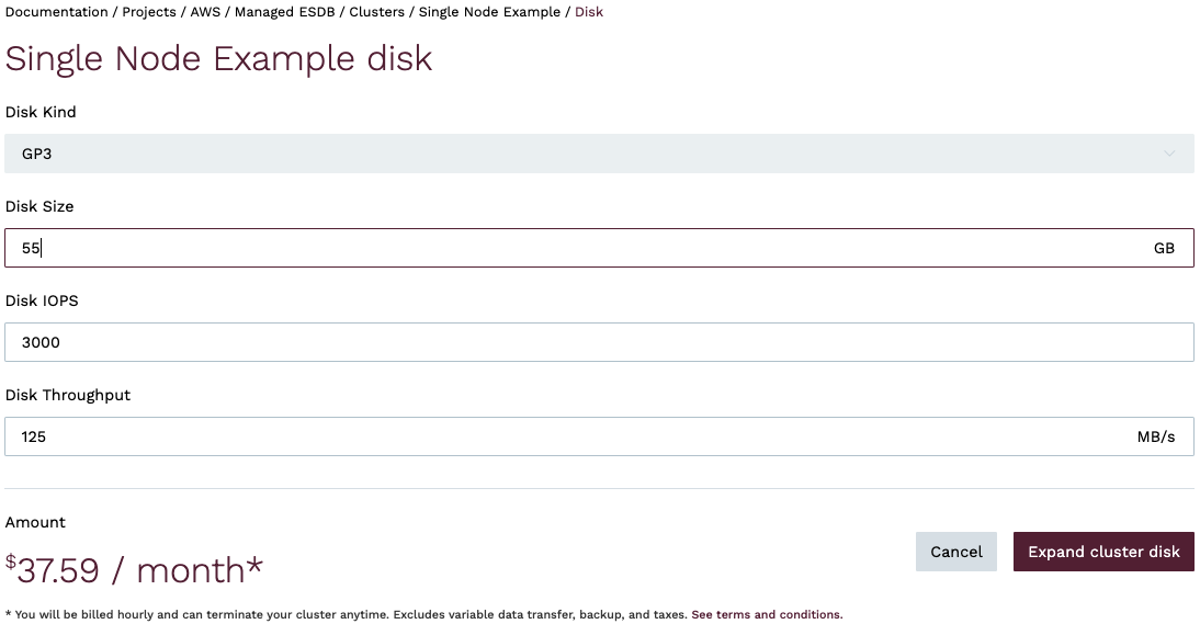 Expand Disk Page