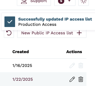 IP Access List detail