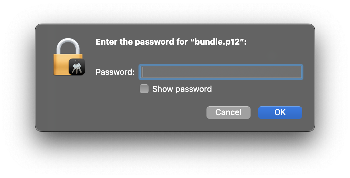 Bundle Password Prompt