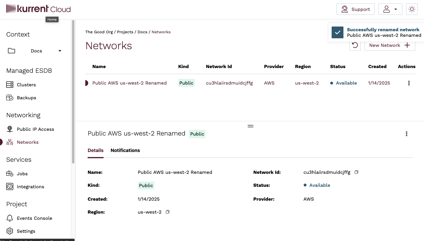 Network detail